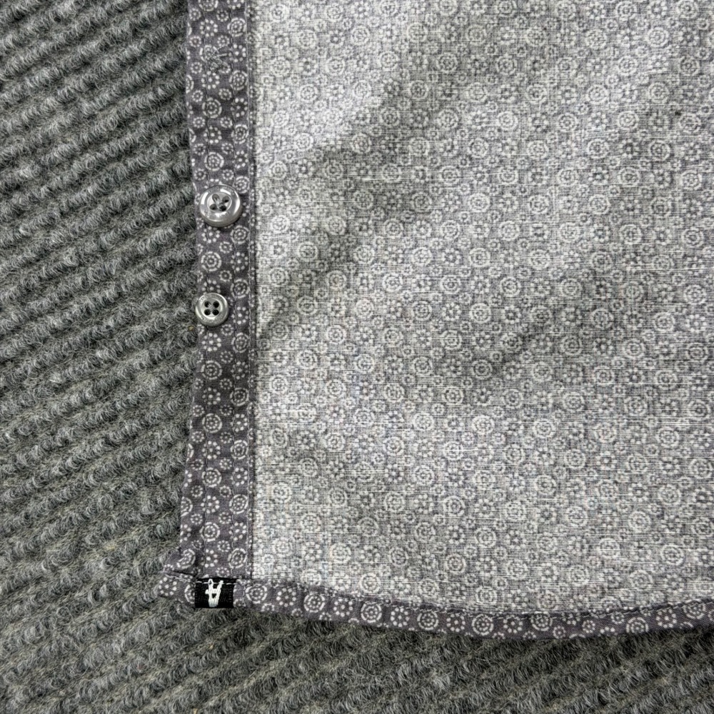 Jerry Garcia Excelsior Mens Large Grey Geometric Medallion Button Down Shirt L - Picture 9 of 16